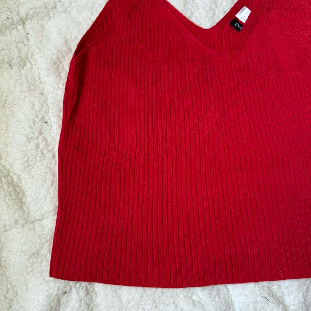 H&M Red Ribbed Camisole Top - Picture 5 of 8